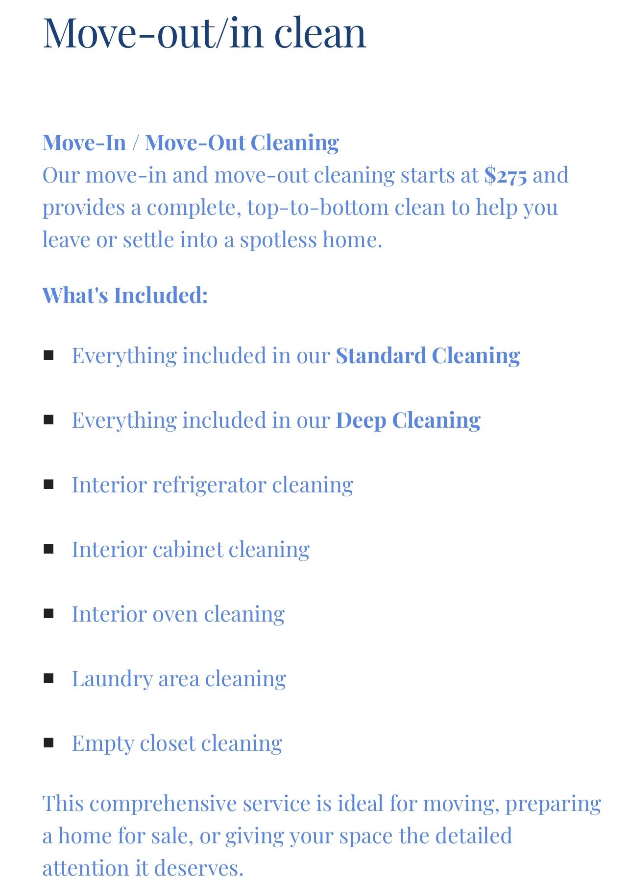 move in out clean